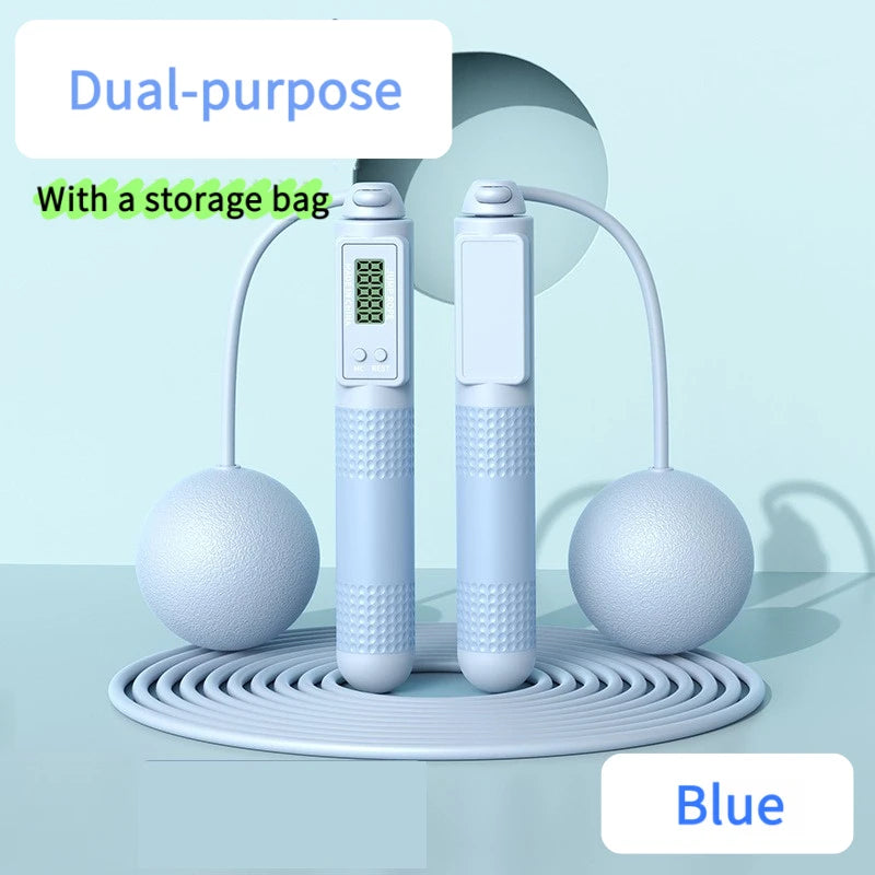 Intelligent Dual Use Skipping Rope Smart Counting Steel Wire Rope Sports Equipment Home Cordless Sports Weighted Skipping Rope