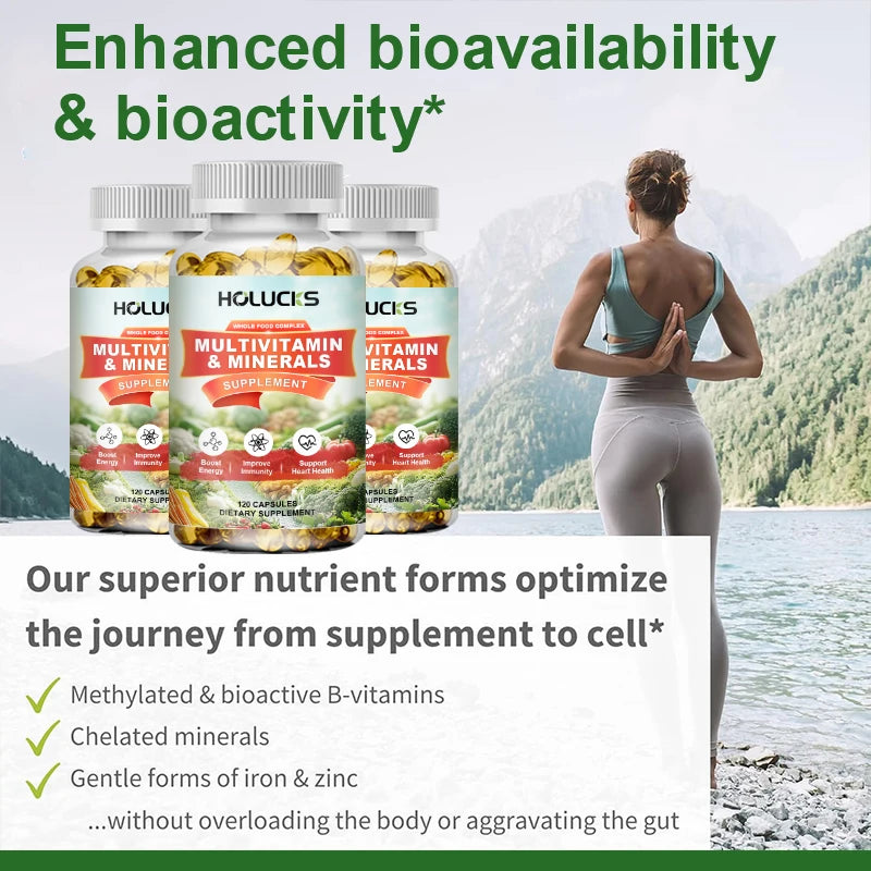 Multivitamin Mineral Supplement for Men & Women, Heart Health, Immune Support, Anti-Aging & Daily Energy