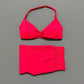 2 Piece Sports Gym Set Strappy Bra Yoga Underwear Short Sport Leggings Bicycle Running Sportswear Woman Seamless Yoga Set