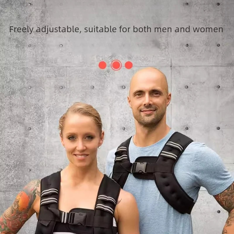 Adjustable Weighted Vest，Fitness Training for Men & Women,Strength, Running, with Removable Sandbags, Full Body Workout Vest