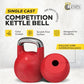 Competition Kettlebell Weights 32 KG for Women Men Durable Steel Construction Smooth Matte Black Finish Superior Balance for Hi