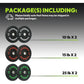 2-Inch Bumper Plates High Bounce Weight Plate Set 45/100/160/190/260/300lb Barbell Weight Plates Set for Home Gym Color