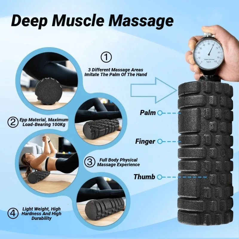 33cm Fitness Foam Roller Yoga Massage Roller EPP Pilates Foam Body Muscle Massage Roller Therapy Exercises Gym Home Exercise