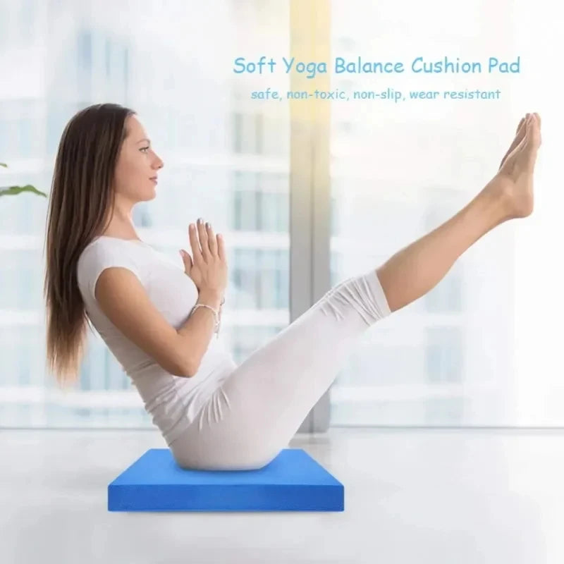 TPE Balance Pad - Soft High-Rebound Thick Cushion, Ideal for Yoga, Pilates, Plank Holds & Physical Therapy