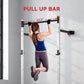 Folding Squat Rack with Adjustable Pull-Up Bar, 1000 Pounds Capacity Wall Mounted Power Rack, Adjustable Barbell Rack with J Hoo