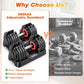 Adjustable Dumbbell Set of 2 25/55/80LB Fast Adjust Weights with Anti-Slip Metal Handle Compact Home Gym Equipment for M