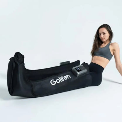 Cordless Leg Compression Massager Portable Compression Boots with 5 Air Chambers Full Leg Massager for Circulation and Muscle P
