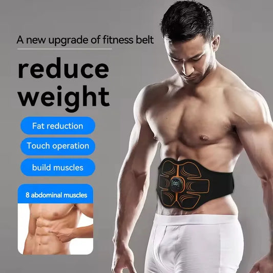Muscle Toner EMS Muscle Stimulator Smart Abdominal Toning Belt Abs Trainer Recharge Body Massager Weight Loss Fitness Equiment