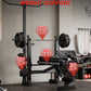 Adjustable 4-in-1 Weight Bench Set with Leg Developer Barbell Rack Butterfly Arm Preacher, Foldable Workout Bench for Home Gym