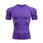 Men's compression running T-shirt fitness tight short sleeved T-shirt training jogging shirt gym sportswear quick drying
