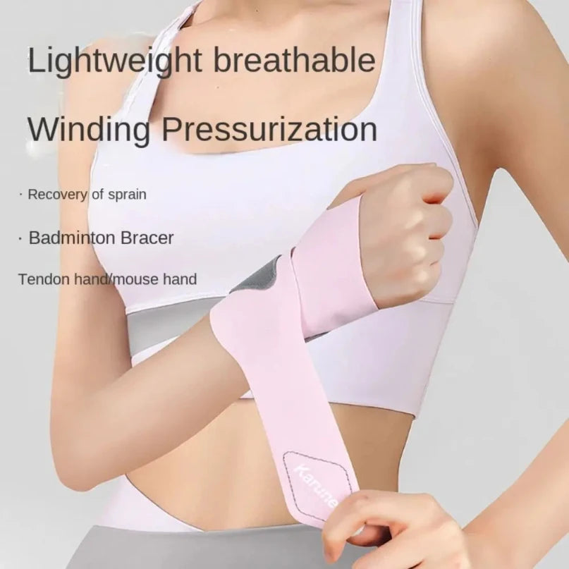 Fixed Spandex Sport Wrist Guard Wrist Sprain Tendonitis with Fastener Tape Wristband Ultra Thin Joint Brace Badminton Basketball