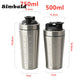 500/750ML Stainless Steel Protein Powder Shaker Bottle with Scale Leak Proof Water Bottle for Gym Fitness Sport Whey Shakes Cup