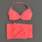 2 Piece Sports Gym Set Strappy Bra Yoga Underwear Short Sport Leggings Bicycle Running Sportswear Woman Seamless Yoga Set