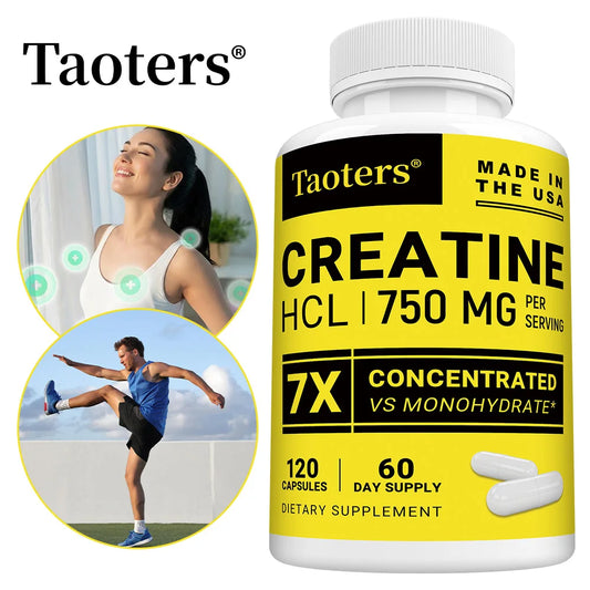 Creatine HCl Capsules-750 Mg,Muscle,Cognitive,and Cellular Energy Support,Boosts Energy,Endurance,Improves Athletic Performance