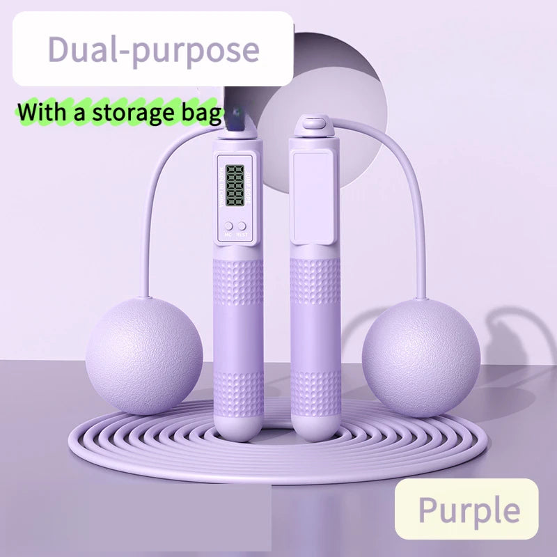 Intelligent Dual Use Skipping Rope Smart Counting Steel Wire Rope Sports Equipment Home Cordless Sports Weighted Skipping Rope