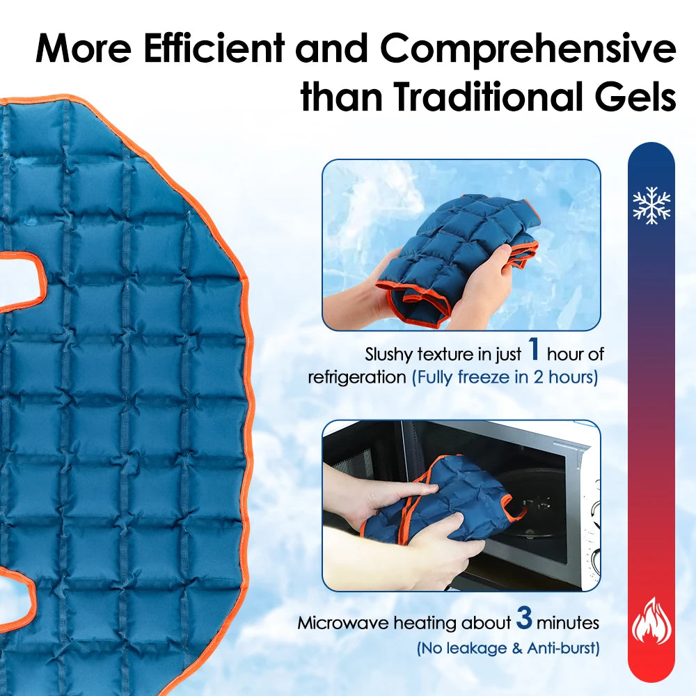 Reusable Ice Pack for Neck Shoulders Upper Back Discomfort Large Shoulder Ice Wrap Polymer Resin Cold Hot Compress Therapy