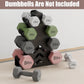 Compact Dumbbell Rack with Protective Edges, No Assembly Required for Rubber-Coated Weights Up to 15 lbs