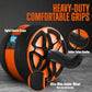Digital Ab Roller Wheel with Ultra Wide Design and Rubber Handles for Core Strength Training Includes Pilates Mat and Exercise