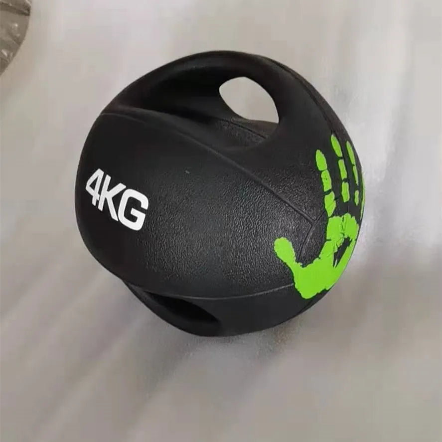 Dual Grip Medicine Balls 6lb 8lb 10lb 12lb Grip Weighted Ball for Exercise Fitness Gym Double Handle Medicine Ball