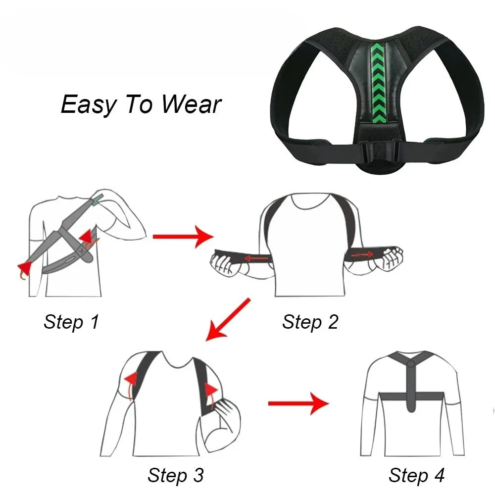 Back Shoulder Posture Corrector Belt Clavicle Spine Support Reshape Your Body Home Office Sport Upper Back Neck Brace