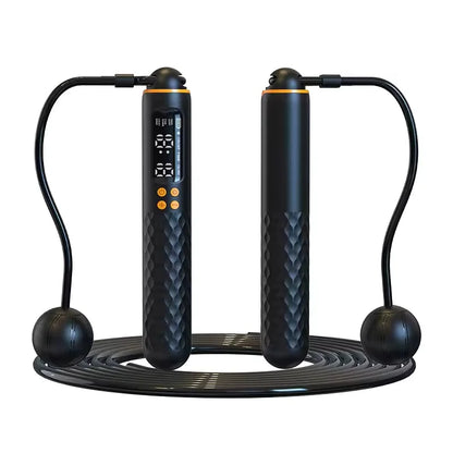 New rechargeable USB Electronic Technology Jump Rope Wire Rope Adjustable Jump Rope Trainer Digital Wireless Calorie Counter