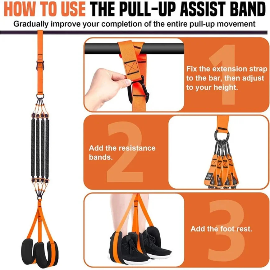 Pull Up Assistance Bands Set Resistance Strap for Pull-ups Assist for Men Women Hanging Training Body Stretching Chin-up Workout