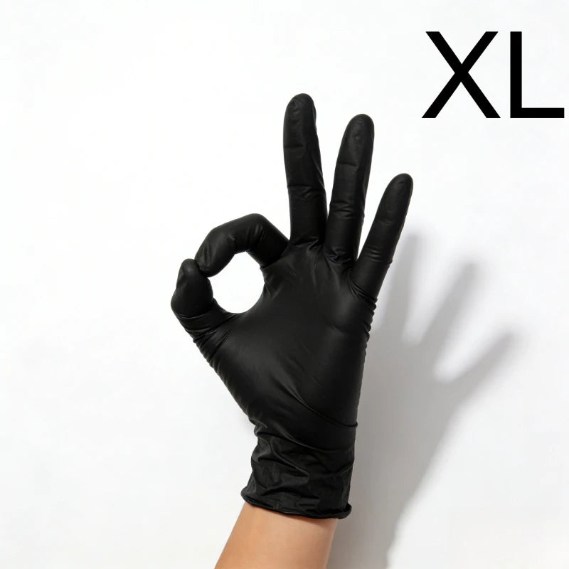 60/120PCS Disposable Black Nitrile Gloves Mixed Nitrile Gloves Home Cleaning Hairdressing Bathroom Kitchen Pet Bathing Cleaning