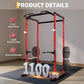 Heavy Duty Power Cage For Home Gym, 1100LBS Capacity Multifunctional Squat Rack With Dip Bars & Adjustable Safety Bars