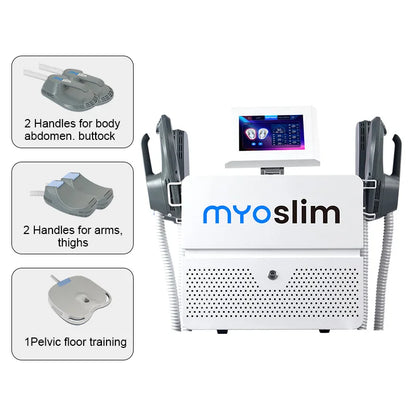 Professional Ems Body Sculpt Machine Myoslim Neo Muscle Stimulators Full Body Massager 5 handles with Pelvic Floor Cushion