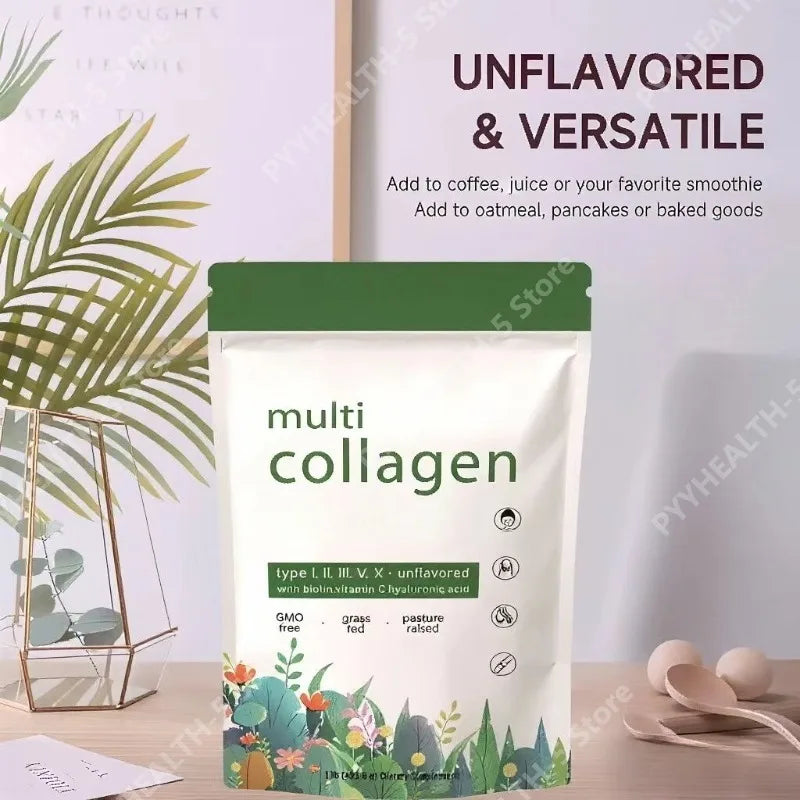 Hydrolyzed Collagen Protein Powder for Skin Elasticity and Joint Mobility Support, Unflavored Supplement, 453g
