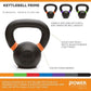 Power Systems Kettlebell Prime 50lb Steel Adjustable Weight for Strength Training with Durable Coating in Black