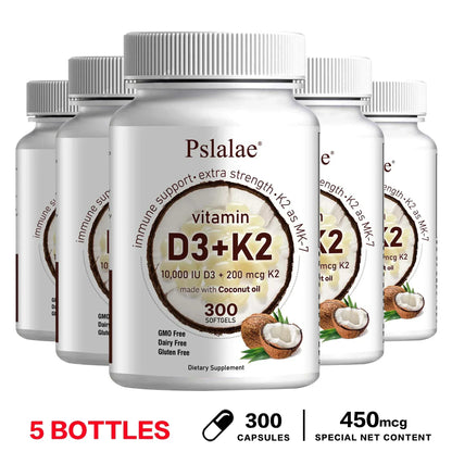 Vitamin D3 K2 Supplement - Helps Maintain Bone Health and Immune Health, Promotes Absorption and Enhances Body Immunity