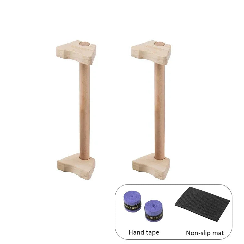 1 Pair Wooden Push-up Bar Stands Gym Push Ups Rack Board Fitness Exercise Body Building Training Handstand Parallel Rod