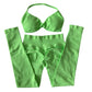 2 Pieces Set For Woman Strappy Yoga Bra Sports Top Workout Leggings Set Seamless Gym Set Fitness Clothes Outfit Activewear