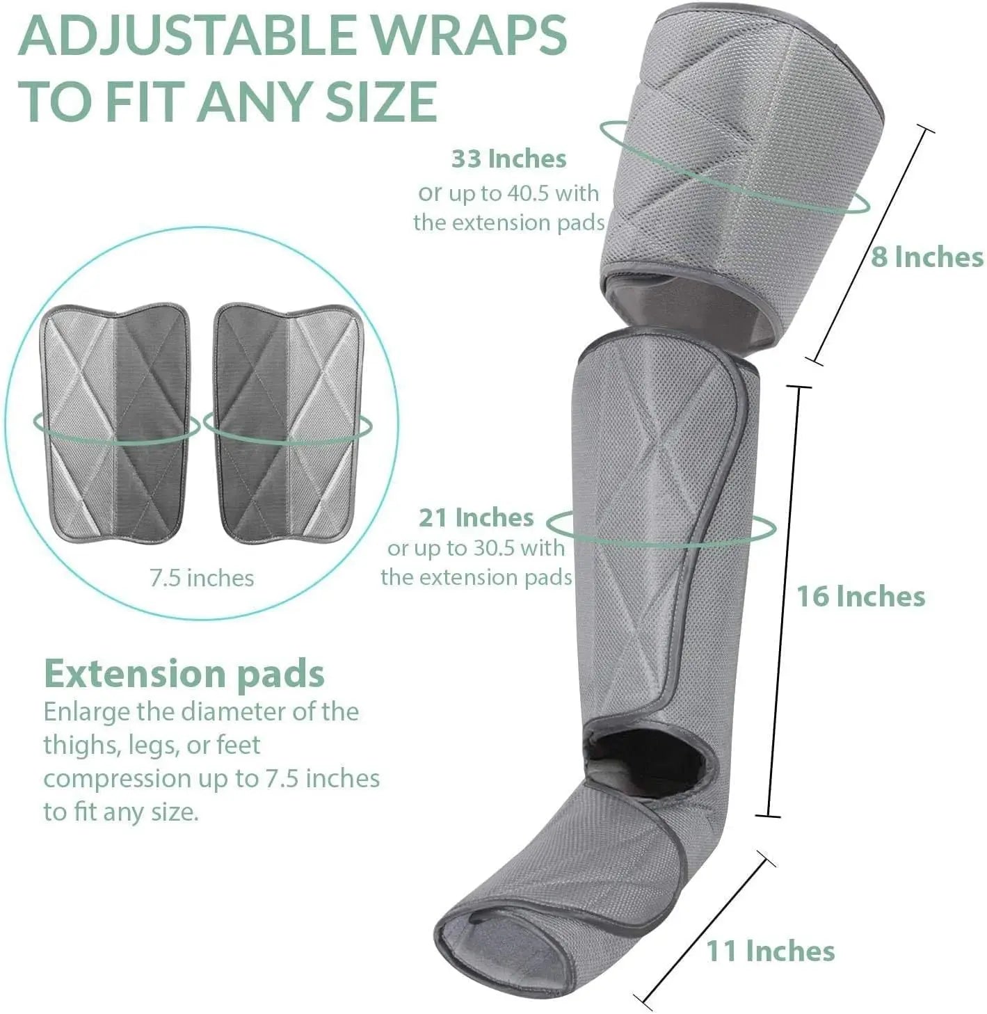 Leg Massager for Circulation - Foot and Calf Massager, Air Compression Leg Wraps Massage Boots Machine for Home Use Leg Massage