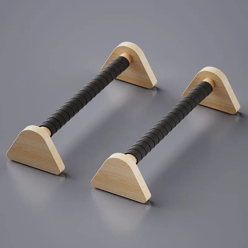 2pcs Wooden Push-up Bar Stands Gym Push Ups Rack Board Fitness Exercise Body Building Training Handstand Parallel Rod