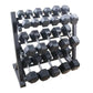 3-Tier Adjustable Dumbbell Storage Rack Indoor Home Gym Strength Training
