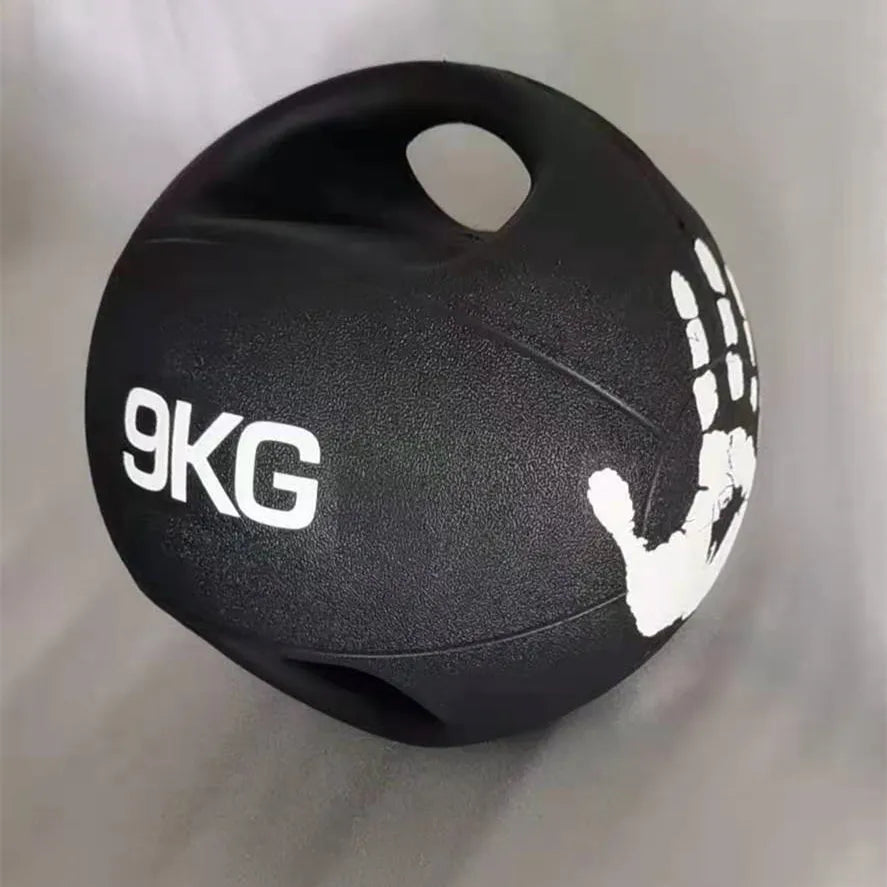 Dual Grip Medicine Balls 6lb 8lb 10lb 12lb Grip Weighted Ball for Exercise Fitness Gym Double Handle Medicine Ball