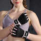 VBOSi Anti-Slip Silicone Breathable Half Finger Sports Gloves for Deadlift Wrist Support with Adjustable Straps for Women Men