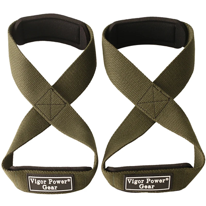 Power Grip Powerlifting Gym Wrist Straps Cross Training Figure 8 Weight Lifting Straps