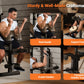 Adjustable 4-in-1 Weight Bench Set with Leg Developer Barbell Rack Butterfly Arm Preacher, Foldable Workout Bench for Home Gym