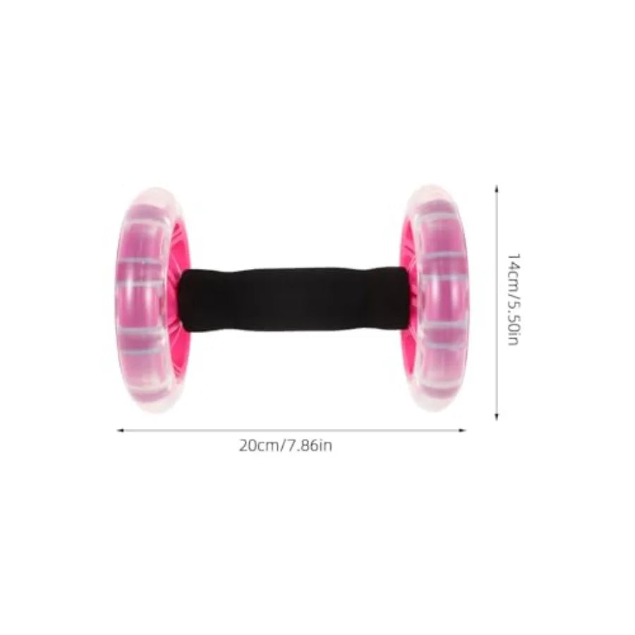 2pcs Double Ab Roller Wheels Exercise Roller Weight Loss Equipment Portable Workout Fitness for Abdominal Home Office