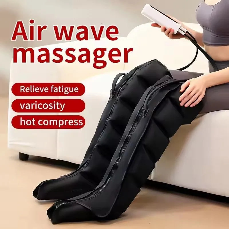 Air Compression Leg Massage 6 Airbag Pneumatic Boots Used for Circulation and Leg Muscle Relaxation to Relieve Varicos Veins NEW
