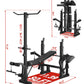 Adjustable 4-in-1 Weight Bench Set with Leg Developer Barbell Rack Butterfly Arm Preacher, Foldable Workout Bench for Home Gym