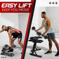 Adjustable Dumbbell Stand with 160lb Capacity, Spotter Rack & Strap for Easy Storage and Safety