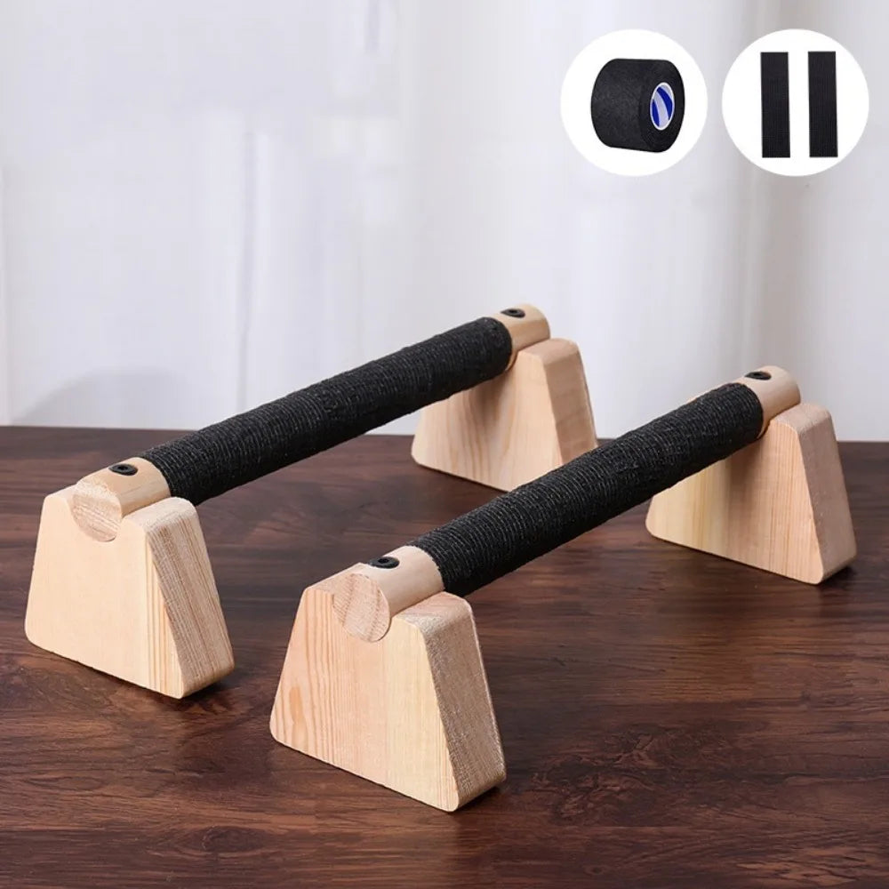 1 Pair Street Fitness Push Up Bar Solid Wood Non-slip Push-up Rack Stable Planche Push-up Home Exercise Equipment Push-up