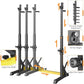 570lbs Capacity Home Gym with Storage, Squat Stand, Bench Press Rack, Bar Rack, Adjustable Dumbbell Rack for Strength Training a