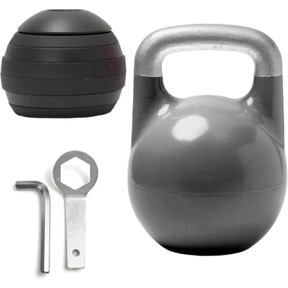 Adjustable Kettlebell Set 26-70 lb - Strength Training Kettlebells with 7 Plates - Secure Lock System and Durable Steel Kettle
