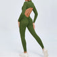 Hearuisavy Summer V Back Sports Jumpsuit Yoga Clothes Rompers Women Long Sleeveles Workout Bodysuits Backless One-piece Suit