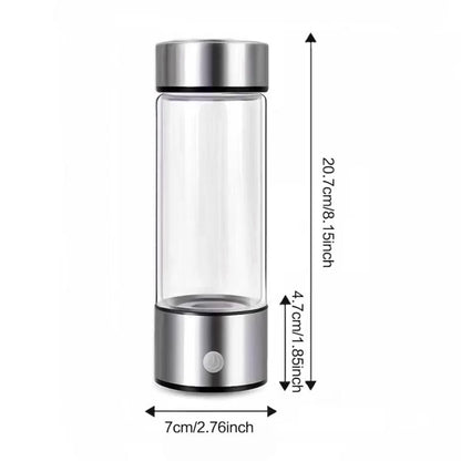 420ML Smart Portable Alkaline Water Bottle, Rechargeable Hydrogen Ionizer Generator with pH Tester for Healthy Drinking Anywhere